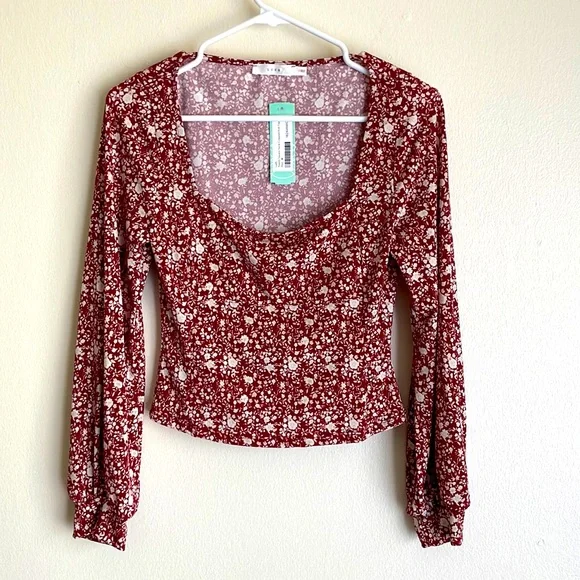 NWT Stitch Fix LUSH Floral Crop Top - Picture 1 of 6